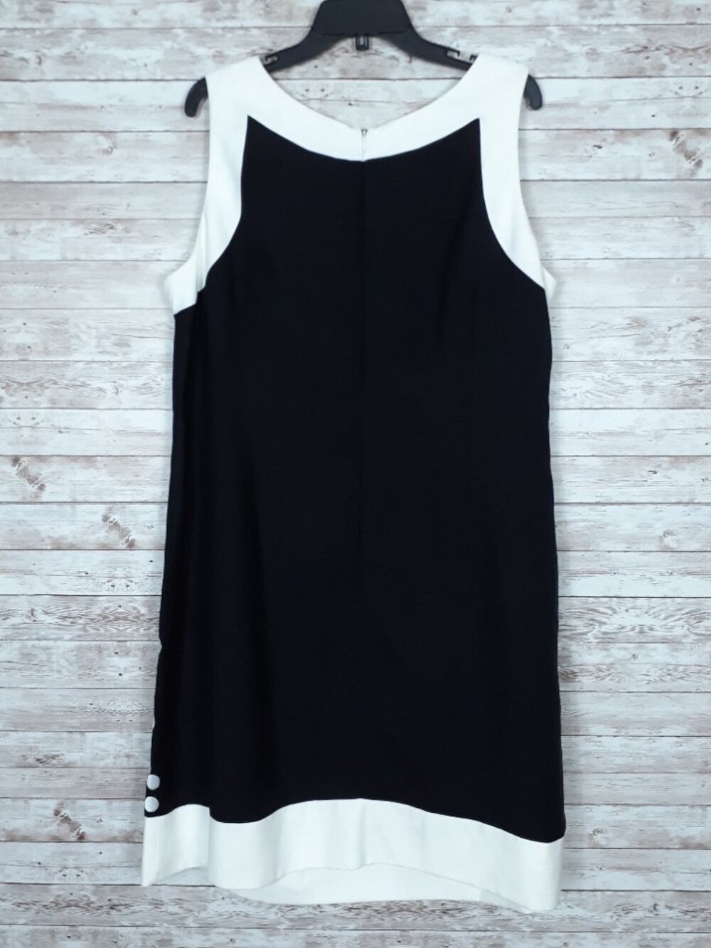 Jessica Howard Sleeveless Shift Dress 18W Linen Blend Embroidered Dots 952A - Picture 3 of 6